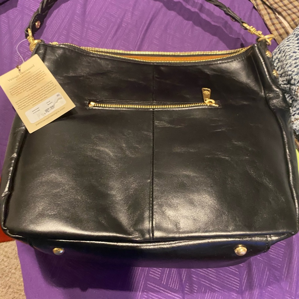 Patricia Nash Leather Shoulder Bag Black